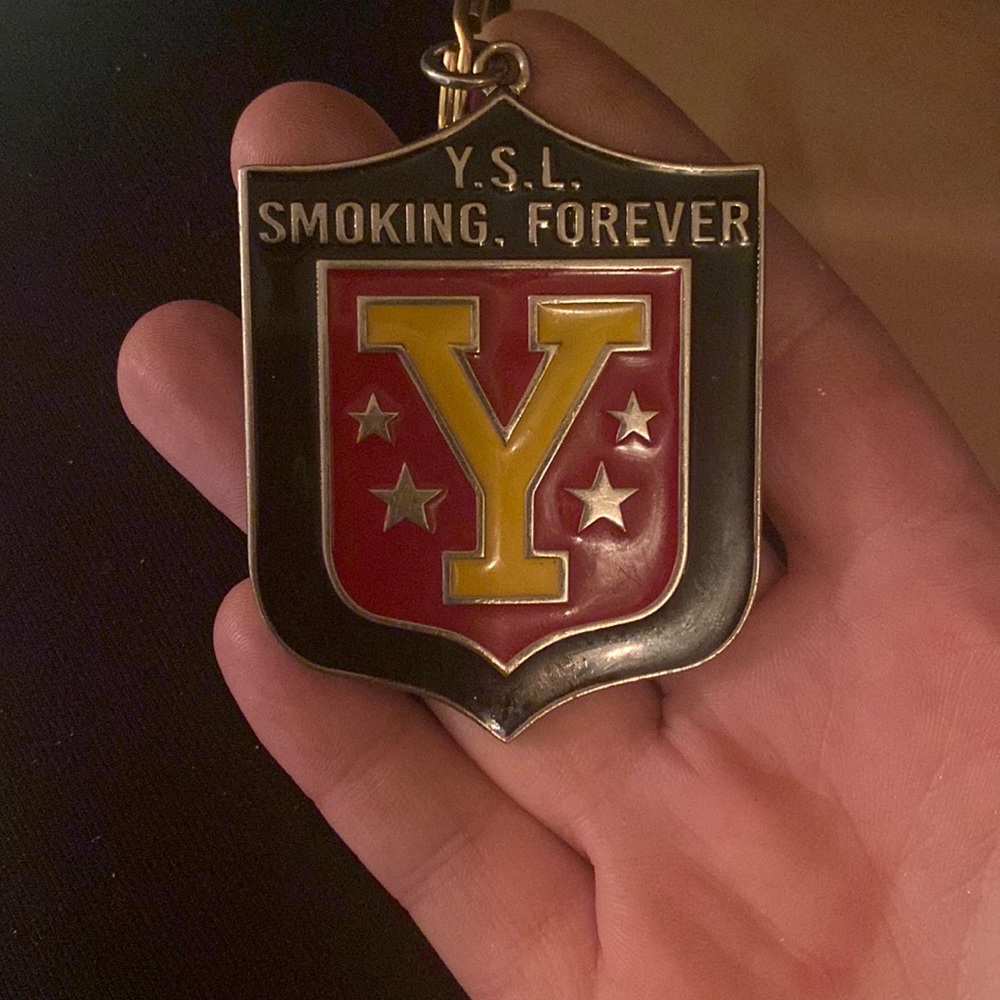 YSL keychain , “Smoking Forever”